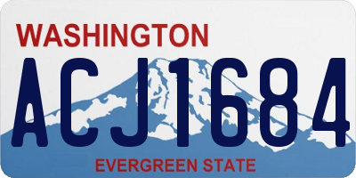 WA license plate ACJ1684