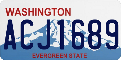 WA license plate ACJ1689