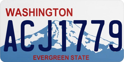 WA license plate ACJ1779