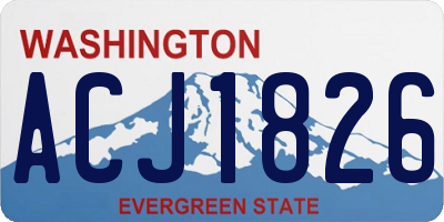 WA license plate ACJ1826