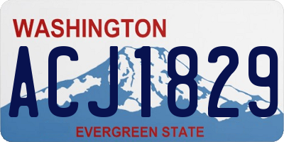 WA license plate ACJ1829