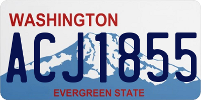 WA license plate ACJ1855