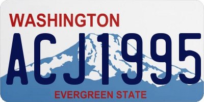 WA license plate ACJ1995