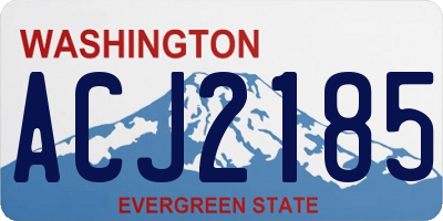 WA license plate ACJ2185