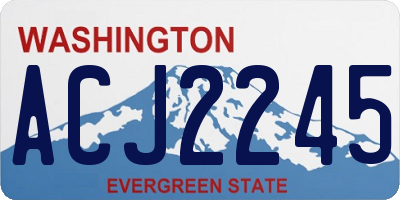 WA license plate ACJ2245
