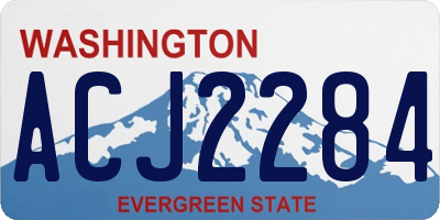 WA license plate ACJ2284