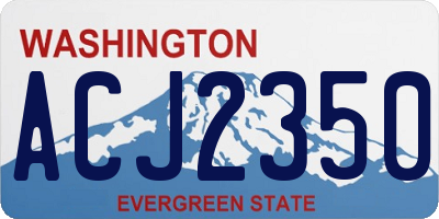 WA license plate ACJ2350