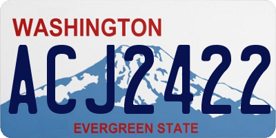 WA license plate ACJ2422