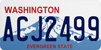 WA license plate ACJ2499