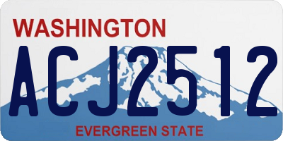 WA license plate ACJ2512