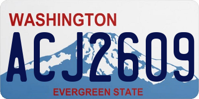 WA license plate ACJ2609