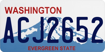WA license plate ACJ2652