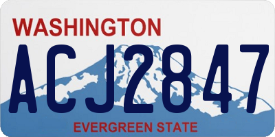WA license plate ACJ2847