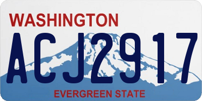 WA license plate ACJ2917