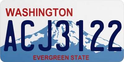 WA license plate ACJ3122