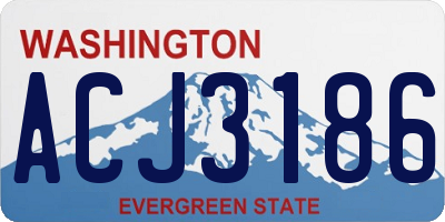 WA license plate ACJ3186