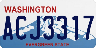 WA license plate ACJ3317