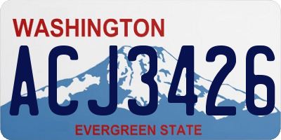 WA license plate ACJ3426