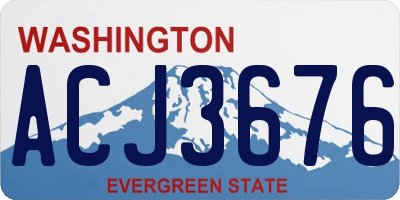 WA license plate ACJ3676
