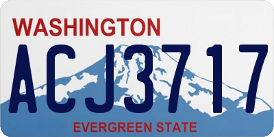 WA license plate ACJ3717