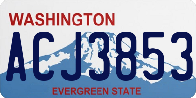 WA license plate ACJ3853