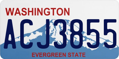 WA license plate ACJ3855