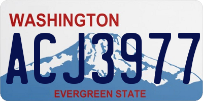 WA license plate ACJ3977