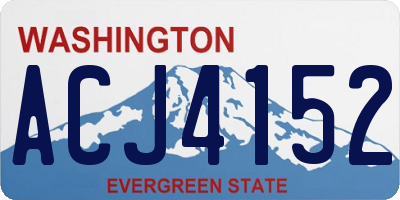 WA license plate ACJ4152