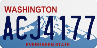 WA license plate ACJ4177
