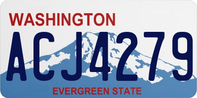 WA license plate ACJ4279