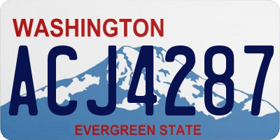 WA license plate ACJ4287