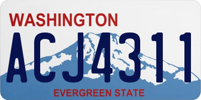WA license plate ACJ4311