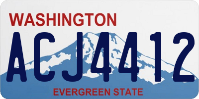 WA license plate ACJ4412