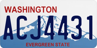 WA license plate ACJ4431