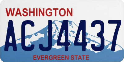 WA license plate ACJ4437
