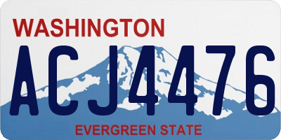 WA license plate ACJ4476