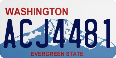 WA license plate ACJ4481
