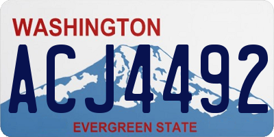 WA license plate ACJ4492