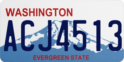 WA license plate ACJ4513
