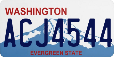 WA license plate ACJ4544