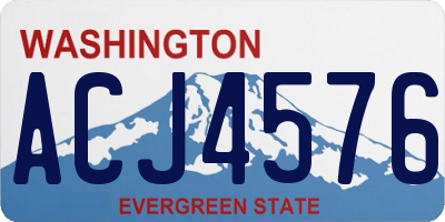 WA license plate ACJ4576