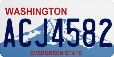 WA license plate ACJ4582