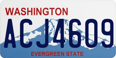 WA license plate ACJ4609
