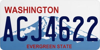 WA license plate ACJ4622