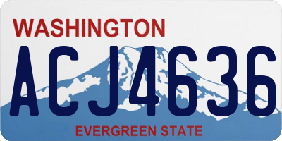 WA license plate ACJ4636