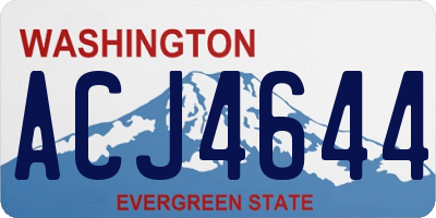 WA license plate ACJ4644