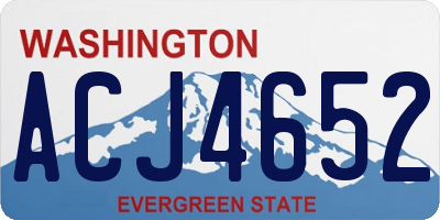 WA license plate ACJ4652