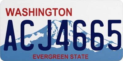 WA license plate ACJ4665