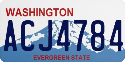 WA license plate ACJ4784