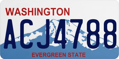 WA license plate ACJ4788